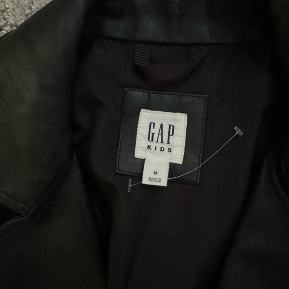 GAP Kids Black Faux Leather Jacket - Picture 4 of 5